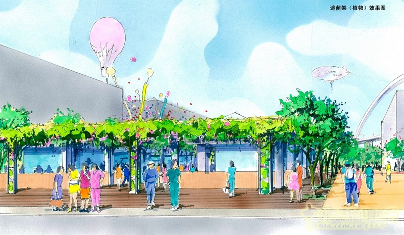 盛葉夏樹 世博會 景觀設計 效果圖