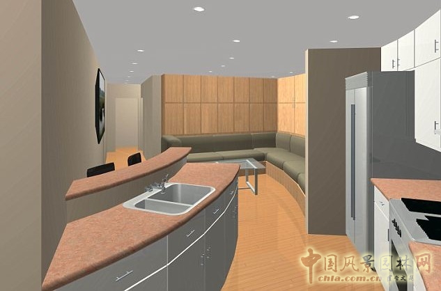 “世界末日避難所”內(nèi)的開放式廚房