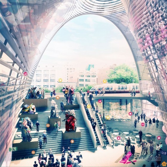 美國(guó)底特律市中心重建項(xiàng)目設(shè)計(jì)