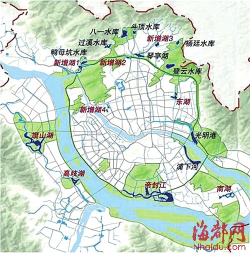 環(huán)城綠帶水庫示意圖