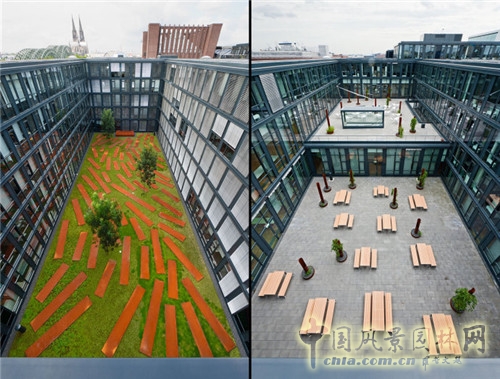 德國(guó)科隆Rheinpark-Metropole辦公空間景觀設(shè)計(jì)