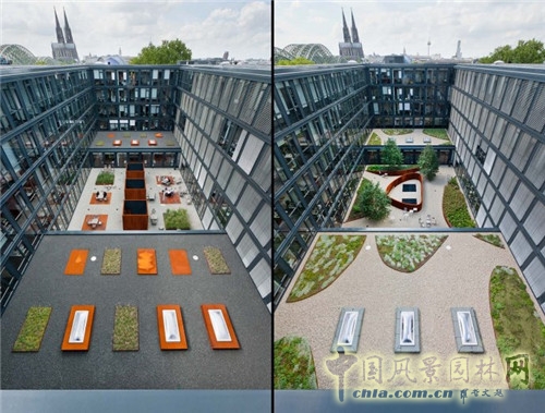 德國科隆Rheinpark-Metropole辦公空間景觀設計