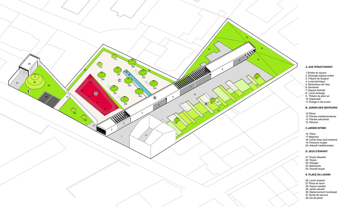 法國(guó),馬賽Gignac la Nerthe市中心廣場(chǎng)景觀項(xiàng)目