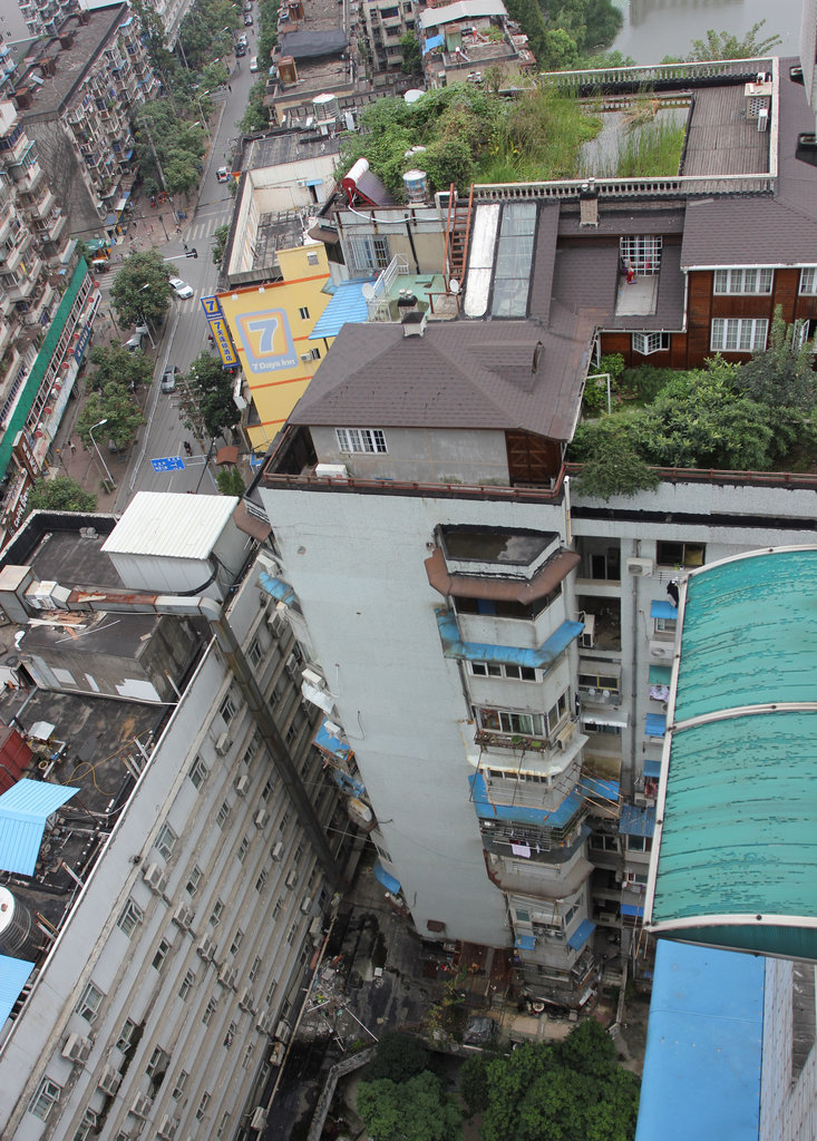 武漢居民樓頂藏“空中花園”