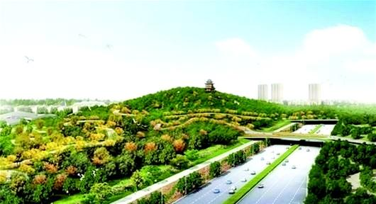 兩座綠化風景走廊橫跨三環線(效果圖)