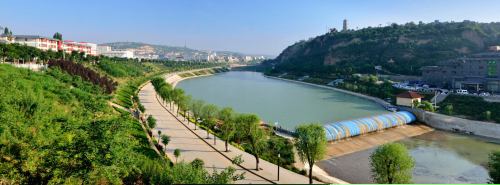 淳化縣城甘泉湖面