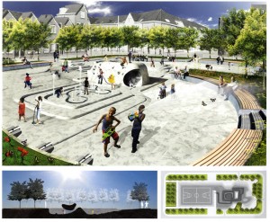 由雨水集成的水上廣場：荷蘭鹿特丹雨水廣場