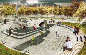 由雨水集成的水上廣場:荷蘭鹿特丹雨水廣場