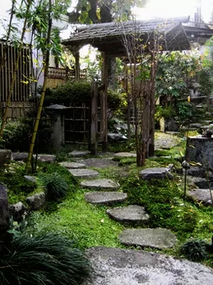 具有東方藝術的茶庭造園藝術