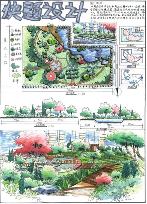 如何進行景觀快題設計及其快題設計優秀示例