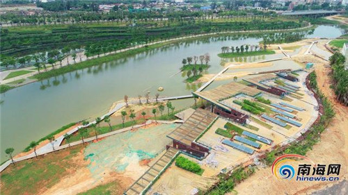 航拍?？诿郎岷峪P翔濕地公園生態科普館 