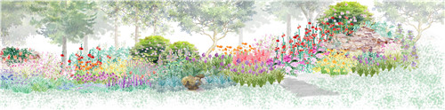 河北省第二屆（秦皇島）園博會花境創意作品——山·城·沙·海