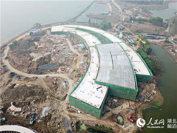 湖北第二屆園博會(huì)主展館“楚鳳”雛形初現(xiàn)