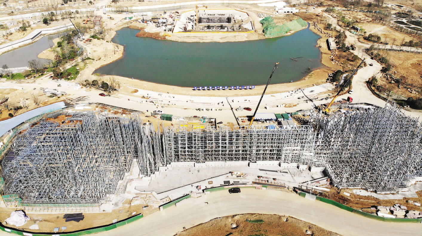 揚(yáng)州世園會(huì)開閉幕式館主體工程已基本完成