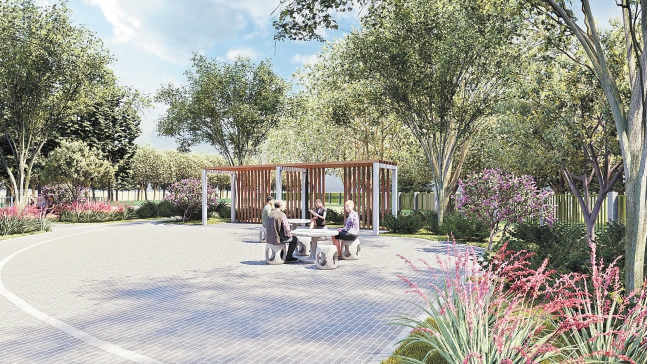 北京通州“長橋皓月”全齡公園下月亮相