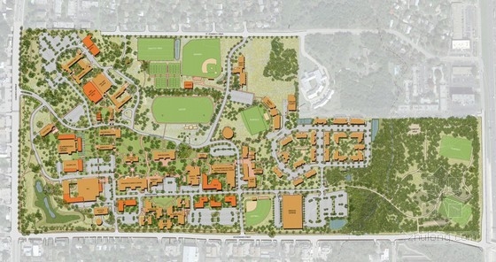 佐佐木公司設計的美國圣愛德華大學景觀總體規劃