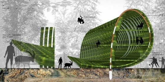 海地的綠色竹制Lakou房