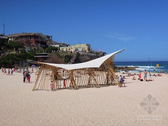 澳大利亞海灘涼亭bamboo waves