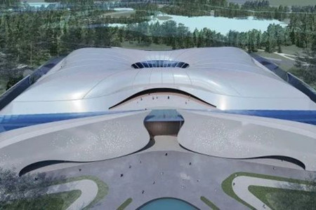 第十二屆江蘇省園藝博覽會主展館(云棲館)封頂